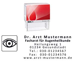 Augenarzt Stempel