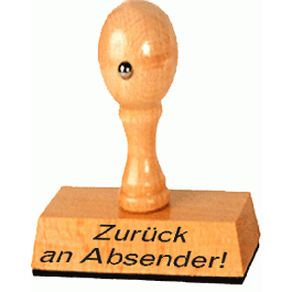 Lagertext Stempel Zurück an Absender | Stempel online bstellen