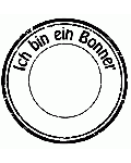 Ich bin ein Bonner Vintage Stempel