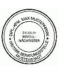 Steuerbevollmächtigter Stempel mit Zusatztext