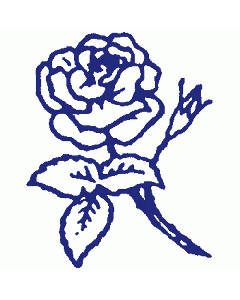 Rose mit Blüte Motivstempel