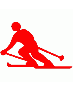 Skifahrer Stempel