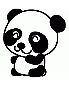Motivstempel kleiner Panda