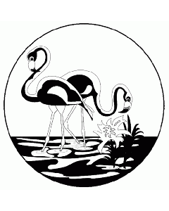 Motivstempel Flamingos