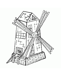 Motivstempel Windmühle