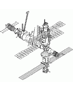 Raumstation Motivstempel