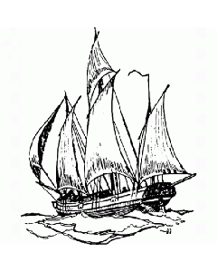 Segelschiff Stempel