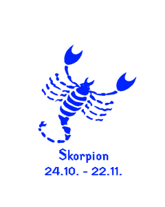 Skorpion Stempel eckig
