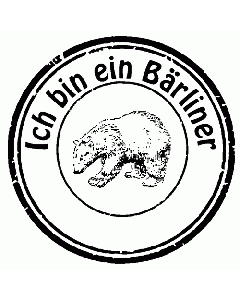 Ich bin ein Bärliner Vintage Stempel
