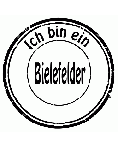 Vintage Stempel Ich bin ein Bielefelder