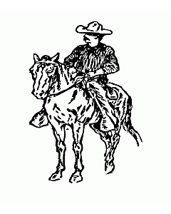 Cowboy mit Pferd