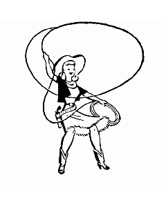 Cowgirl mit Lasso