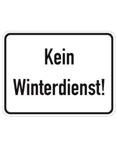 Hinweisschild Kein Winterdienst