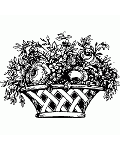 Blumenkorb Motivstempel