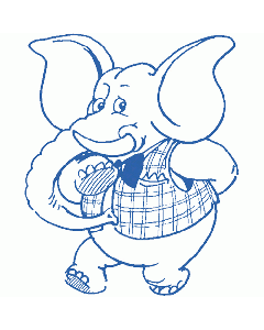 Motivstempel Elefant mit Jacke