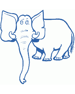 Motivstempel Elefant mit Rüssel  