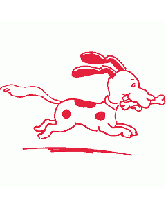 Motivstempel Hund mit Knochen