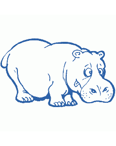 Motivstempel Nilpferd