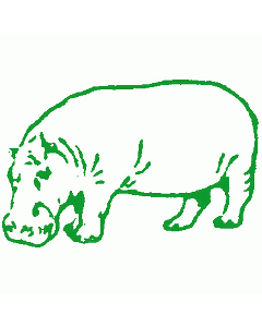 Motivstempel Nilpferd