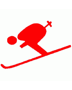 Skirennfahrer Stempel