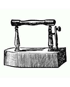 Vintage Stempel Altes Bügeleisen