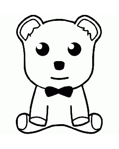 Motivstempel Bär mit Fliege