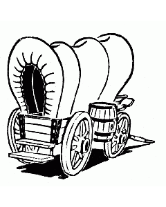 Motivstempel Cowboywagen