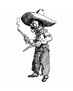 Motivstempel Comic Cowboy