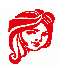 Vintage Stempel Frauenkopf