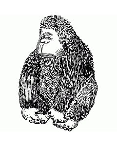 Motivstempel Gorilla