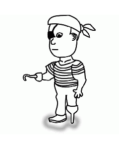 Motivstempel Piratenjunge