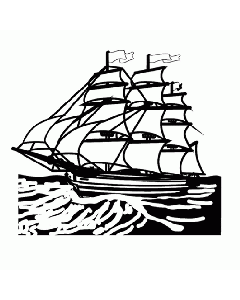 Motivstempel Segelschiff