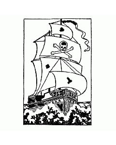 Motivstempel Piratenschiff