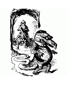 Ritter und Drachen Stempel