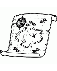 Motivstempel Schatzkarte