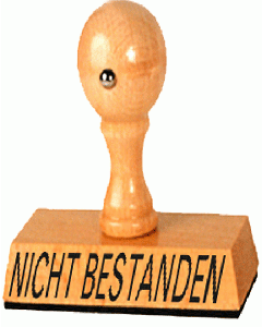 Lagertext Stempel Nicht Bestanden