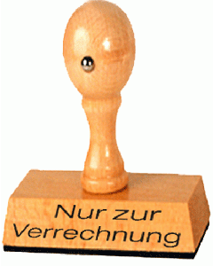 Lagertext Stempel Nur zur Verrechnung