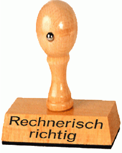 Lagertext Stempel Rechnerisch richtig