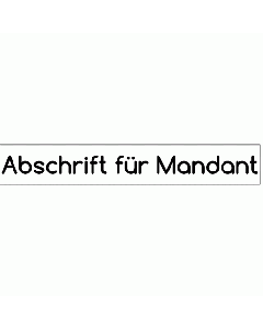 Rechtsanwaltsstempel Abschrift für Mandant
