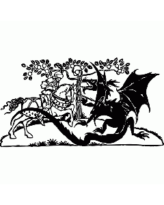 Drachenkampf Stempel
