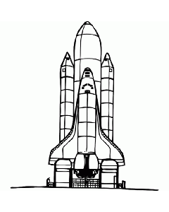 Spaceshuttle Motivstempel