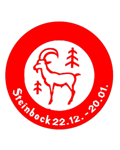 Steinbock Stempel rund