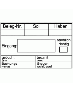 Belegprüfung Eingang Stempel