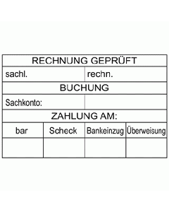 Rechnung geprüft Stempel
