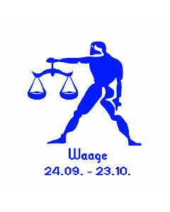 Waage Stempel eckig