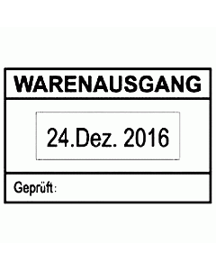 Warenausgangsstempel mit Datum
