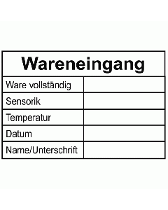 Wareneingangsstempel Lebensmittel