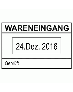 Wareneingangsstempel mit Datum