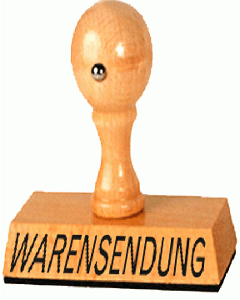 Lagertext Stempel Warensendung 