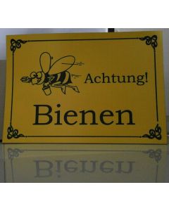 Warnschild Achtung Bienen